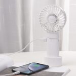 hoco-f11-handheld-charging-fan-with-built-in-power-bank-black