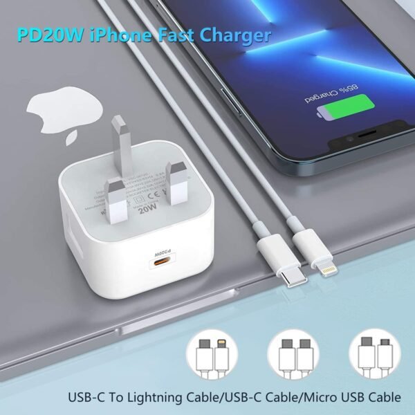 ANG Single USB-C PD Adapter with Type-C To Lightning Data Cable SP-TC18A