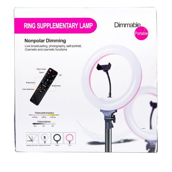 Ring Fill Light Tripod Selfie Stick 14 Inch