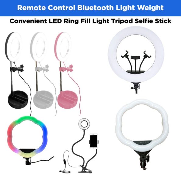 Bluetooth Selfie Stick with special ring light