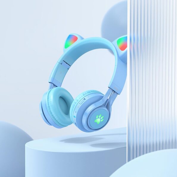 Hoco Blue Cat Ear Wireless Headphones