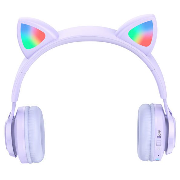 Purple Cat Ear Wireless Earphones