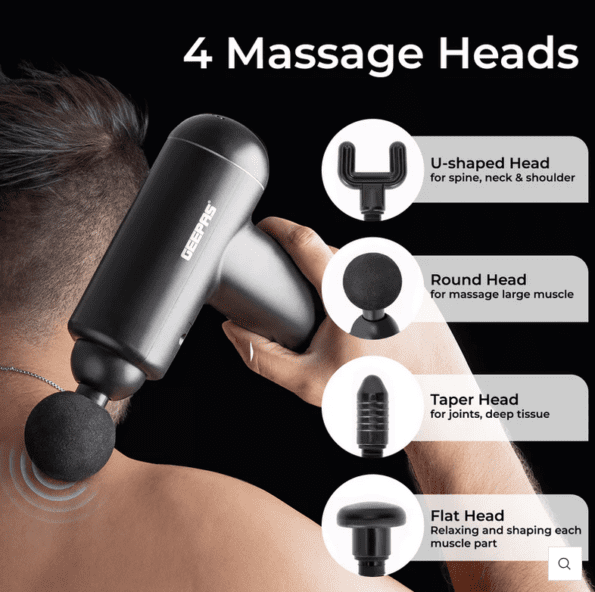 4-in-1 Rechargeable Geepas Massage Gun