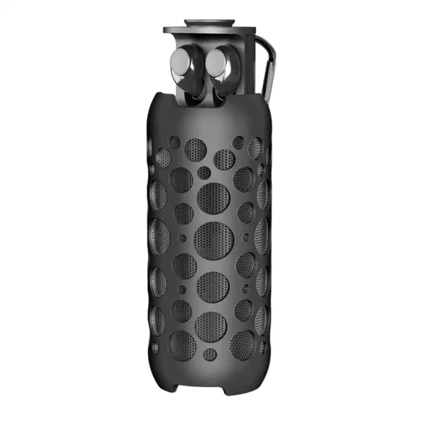 Portable Bluetooth Earphones Speaker 2 IN 1 - Black