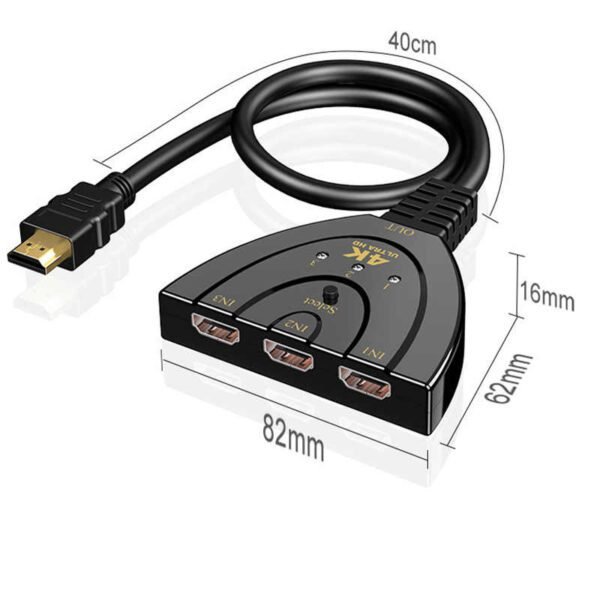 Full HD 4K 1080P 3D HDMI 3x1 Switch