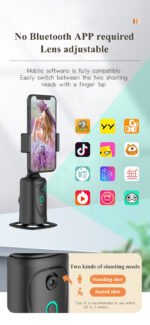 Auto Face Tracking Gesture Recognition Selfie Stick - Image 21