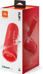 JBL Flip 6 – Portable Waterproof Bluetooth Speaker (Red)