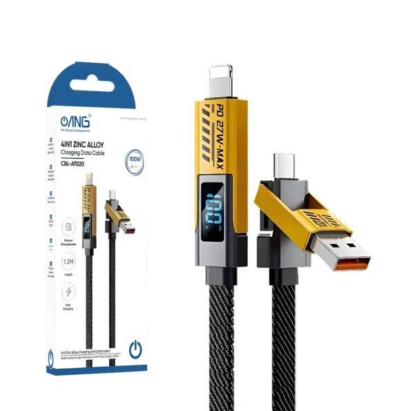 ANG 4 in 1 Zinc Alloy Charging Data Cable CB-A1000
