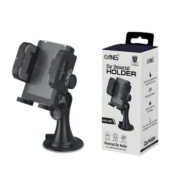 ANG 06-C Universal Short Neck Car Holder Black