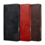 ANG Premium Leather Book Case For iPhone 17