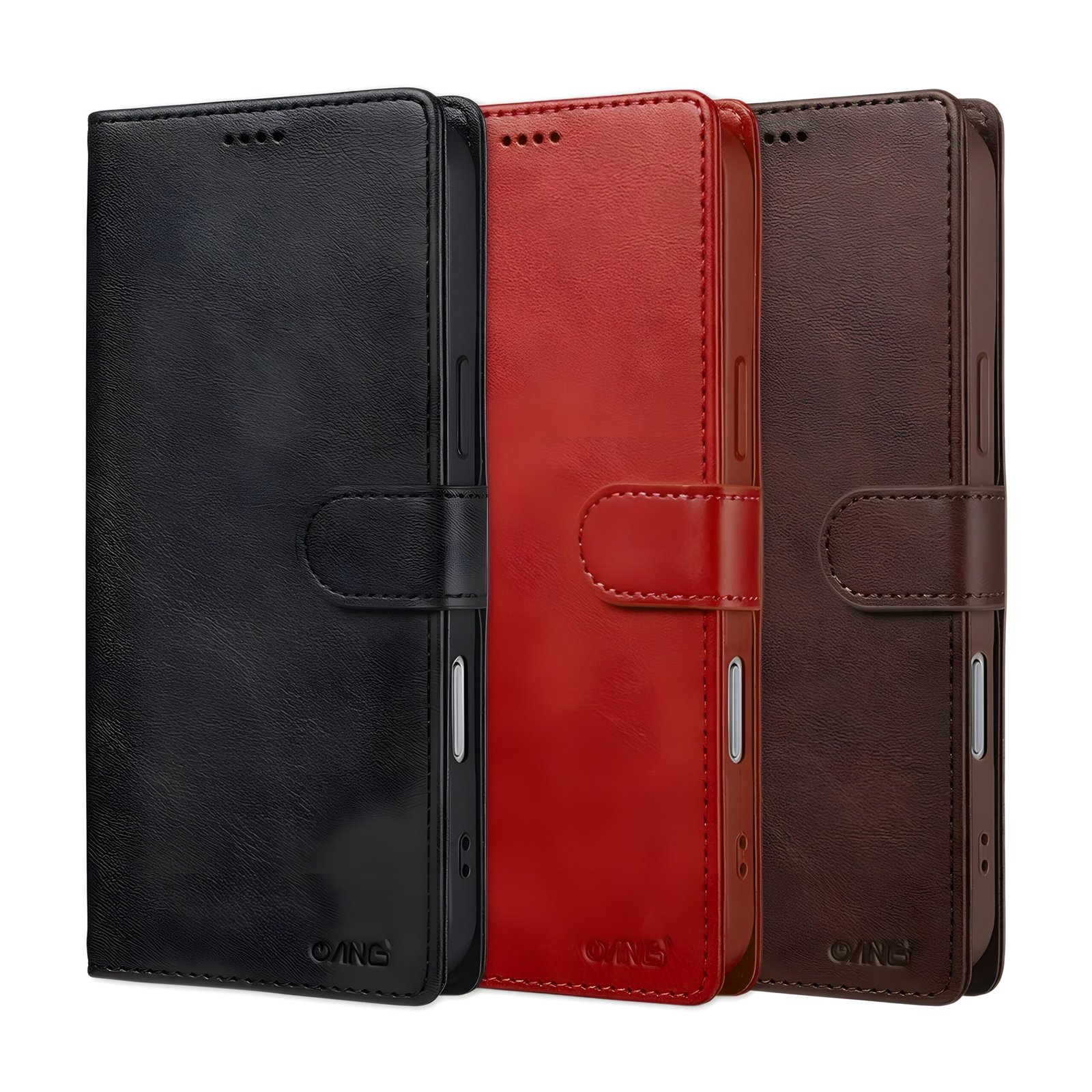 Picture 1 ANG Premium Leather Book Case For iPhone 17 - Image 1