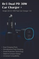 ANG BR3 Dual PD 30W + Single QC3.0 18W Fast Car Charger 12V - Image 2