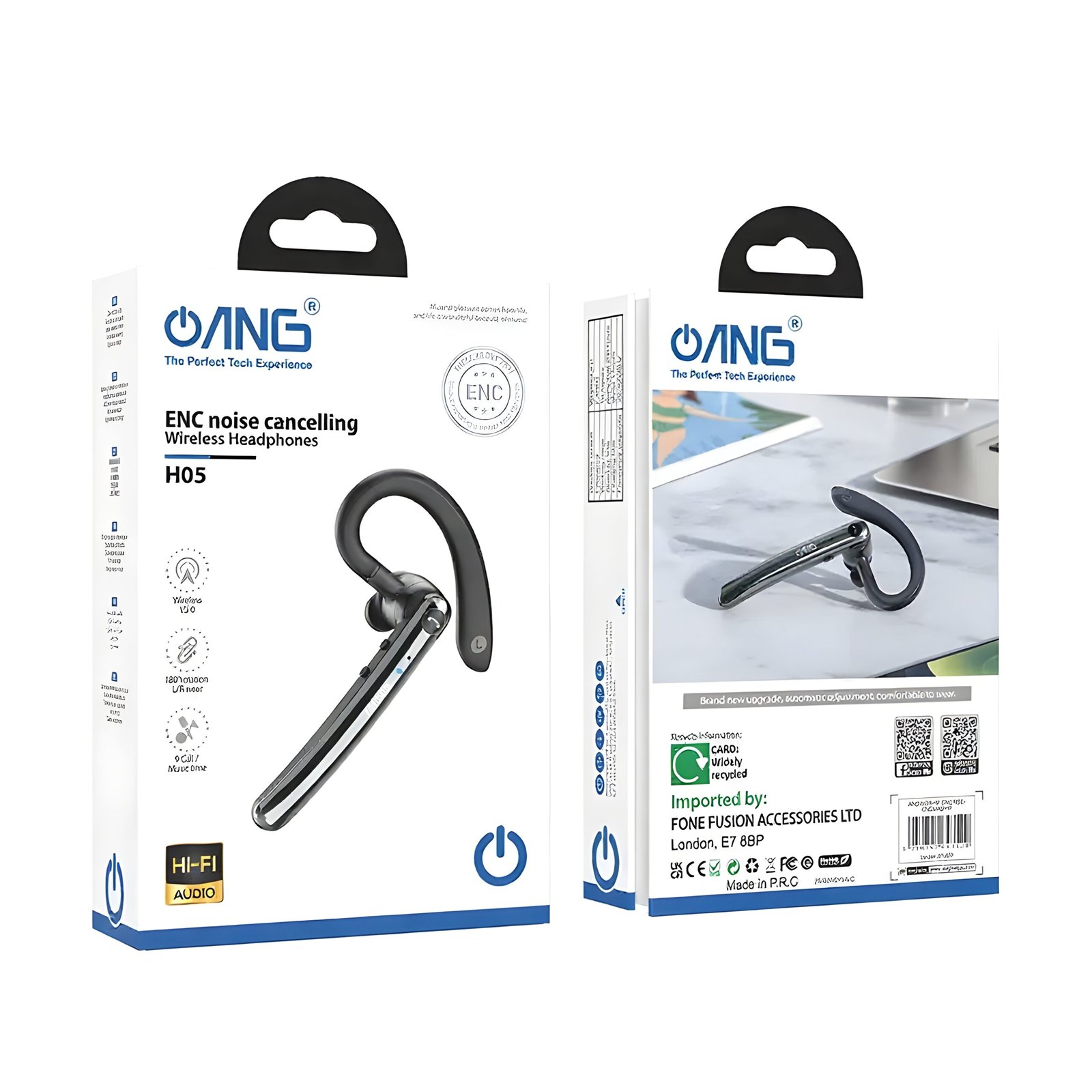 Picture 2 ANG H05 Heartful ENC Noise Cancelling Wireless BT Headphones - Image 1