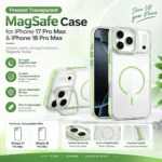 Frosted transparent MagSafe phone case for iPhone Pro Max