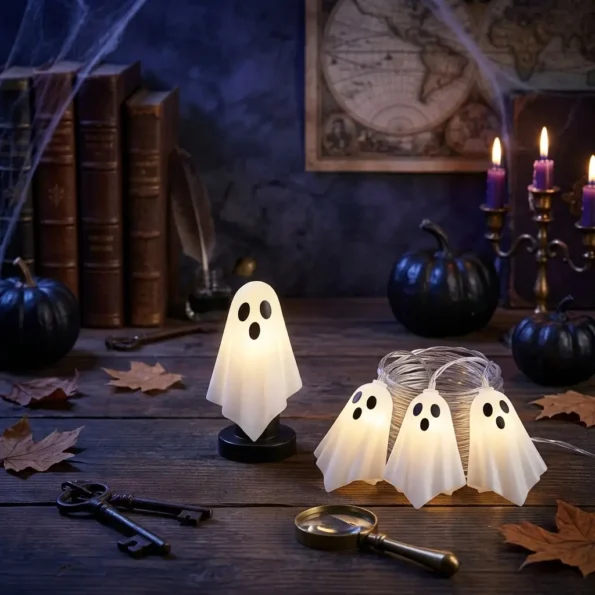 CNMTCCO Halloween Ghost String Lights, 10 LED