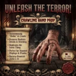 Halloween animatronic crawling hand decoration with spooky movement and scary sound effects