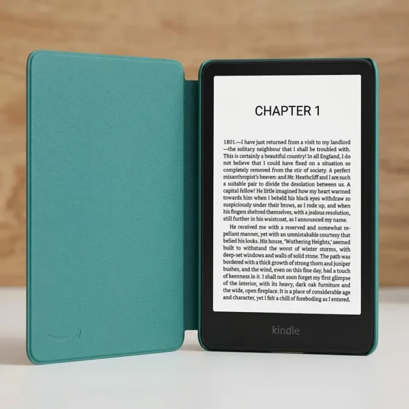 Lightweight fabric protective case for compatible Kindle Paperwhite and Kindle Colorsoft e-readers