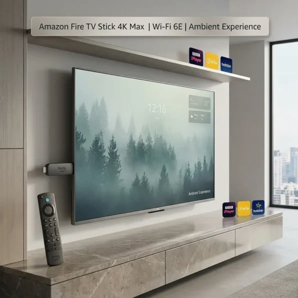 Amazon Fire TV Stick 4K Max second generation International Version streaming device with Wi-Fi 6E and Ambient Experience