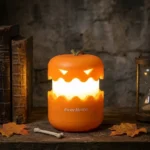EverBrite Pumpkin Lantern Halloween Lights with lanyards, 3-pack
