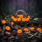 Jsdoin 5m battery-powered Halloween pumpkin string lights with 20 LED lights for party and home decoration