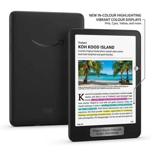 Amazon Kindle Colorsoft 16GB colour e-reader in Black