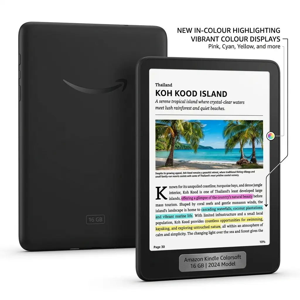 amazon-kindle-colorsoft-16gb-black Amazon Kindle Colorsoft 16GB colour e-reader in Black