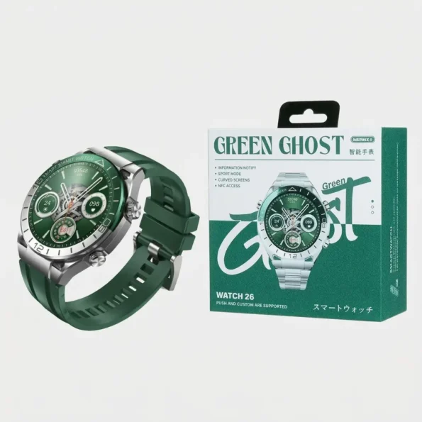 REMAX WATCH26 Smart Watch with Bluetooth Calling in Green Ghost Alloy Design