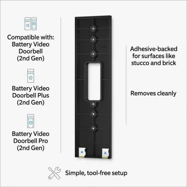 Ring No-Drill Mount for compatible Battery Video Doorbell models