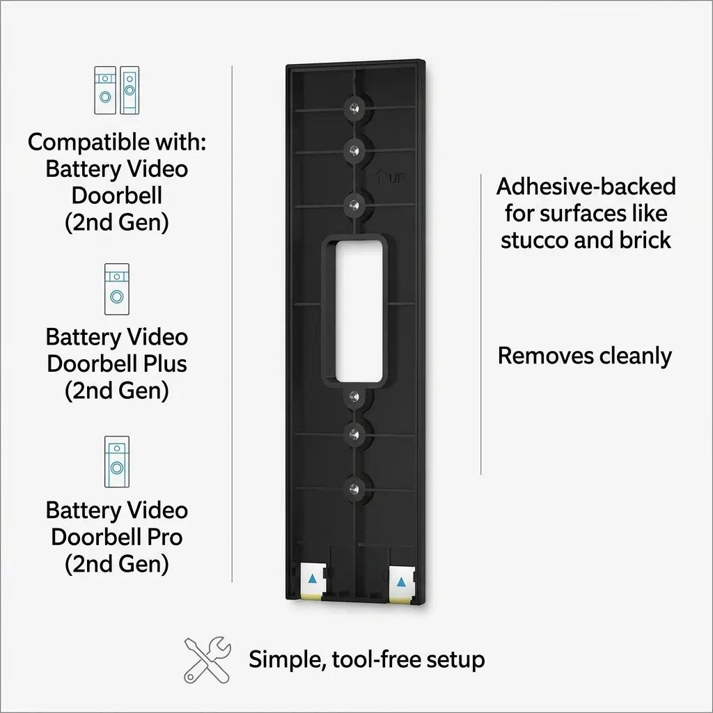 ring-no-drill-mount-battery-video-doorbell Ring No-Drill Mount for compatible Battery Video Doorbell models