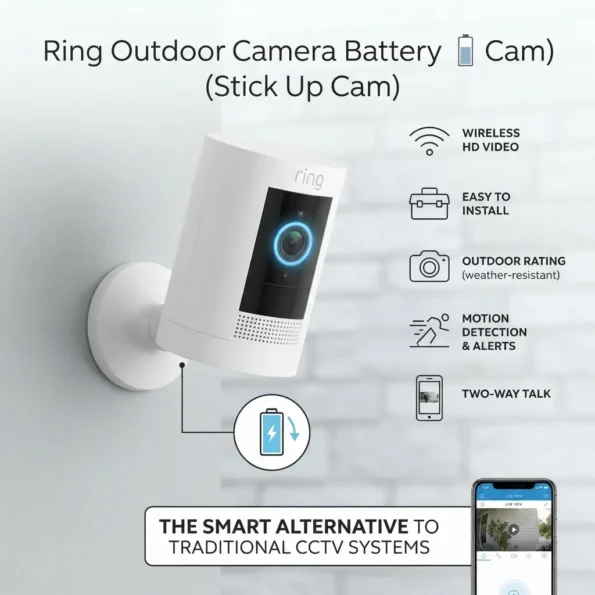 Ring Outdoor Camera Battery wireless HD security camera