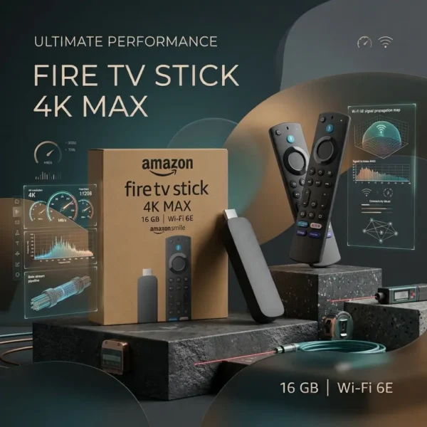 Amazon Fire TV Stick 4K Max 2nd Generation streaming device with Alexa Voice Remote Enhanced and Wi-Fi 6E support