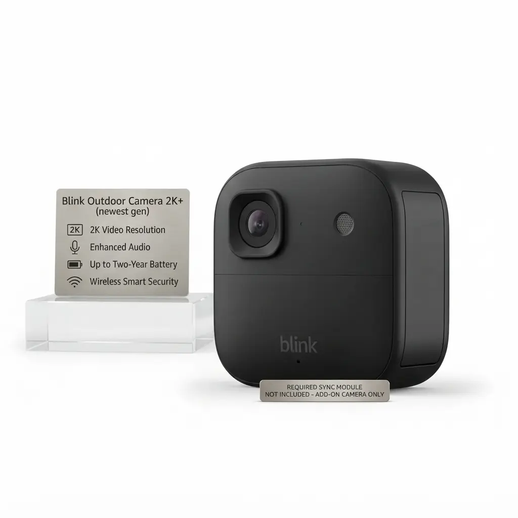 blink-outdoor-camera-2k-plus-black Blink Outdoor Camera 2K+ Black wireless outdoor security add on camera