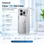 Clear flexible TPU gel case for iPhone Pro Max