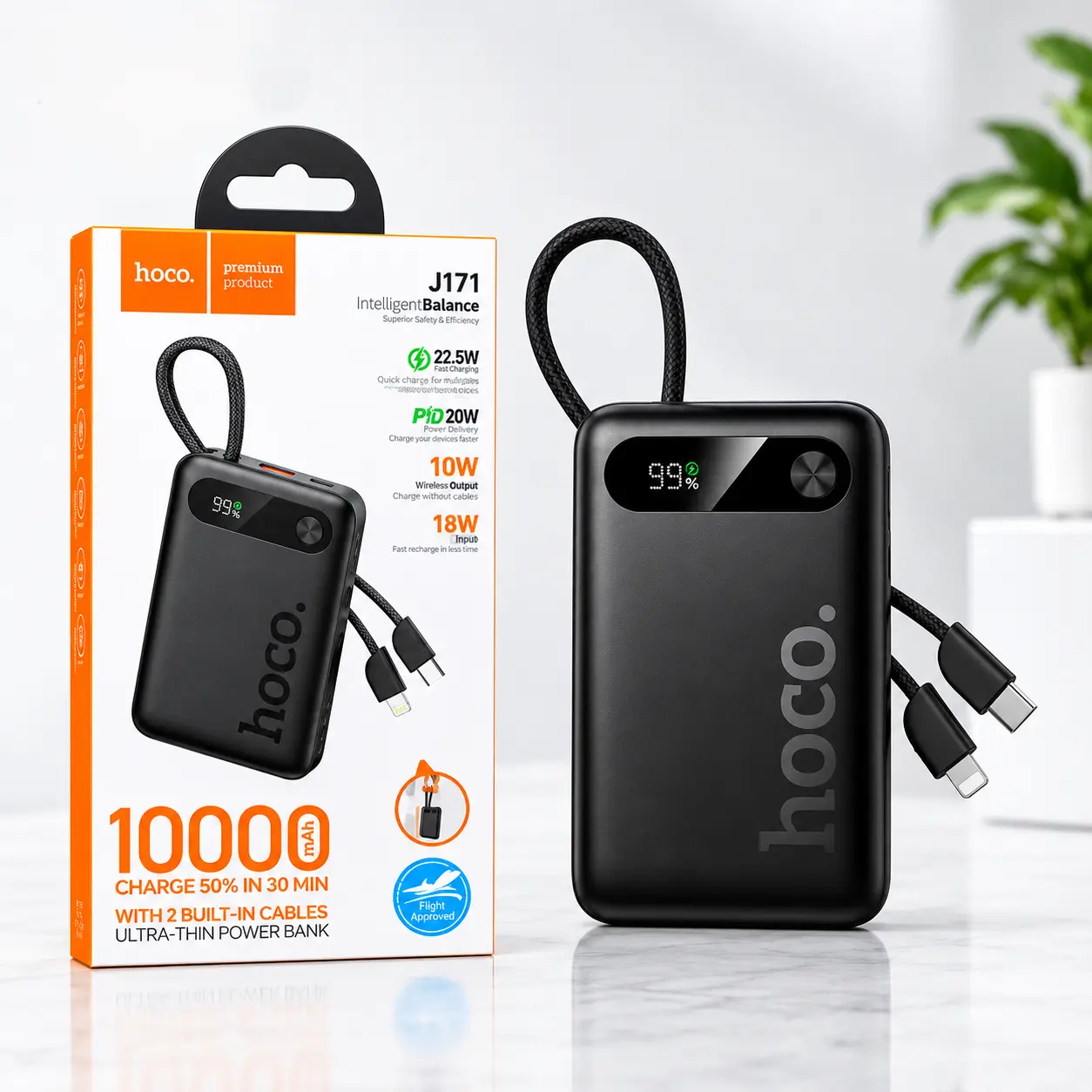 hoco-j171-edge-10000mAh-power-bank HOCO J171 Edge 10000mAh Power Bank