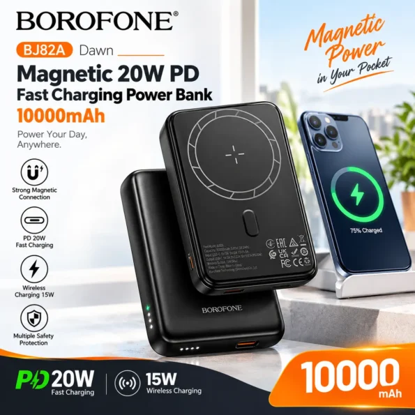 BOROFONE BJ82A Dawn 10000mAh magnetic fast-charging power bank
