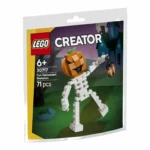 LEGO Creator Fun Halloween Skeleton 30717 building set with pumpkin head, lantern and posable arms and legs
